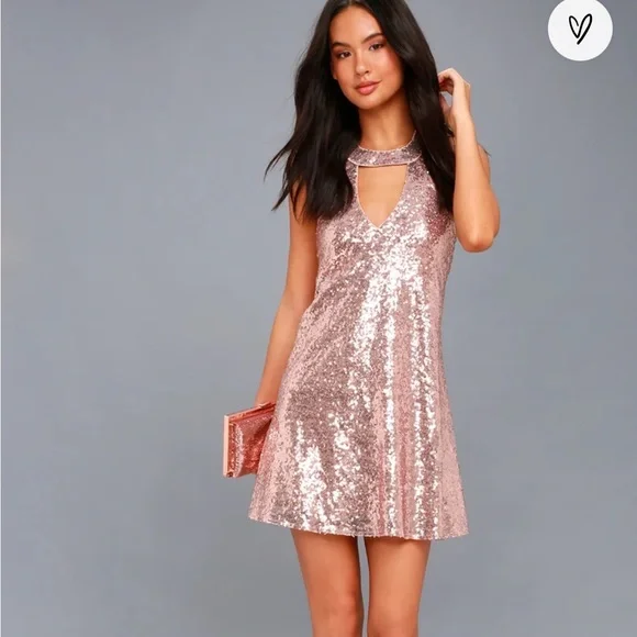 Lulus | Dresses | Gently Used Lulus Grandeur Rose Gold Sequin Cutout Swing Dress | Poshmark Lulus | Dresses | Gently Used Lulus Grandeur Rose Gold Sequin Cutout Swing Dress | Poshmark
